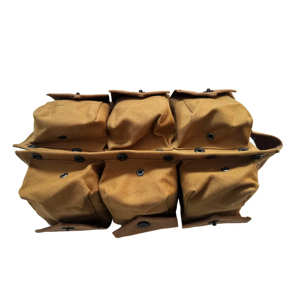 Bolsa de cintura táctica en lona vintage B.A.R. para revistas - imagen 3
