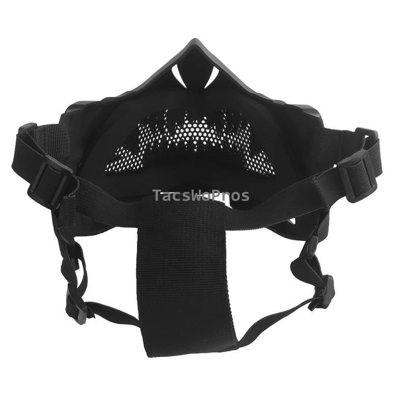 Máscara táctica media cara transpirable ajustable para airsoft y tiro - imagen 4