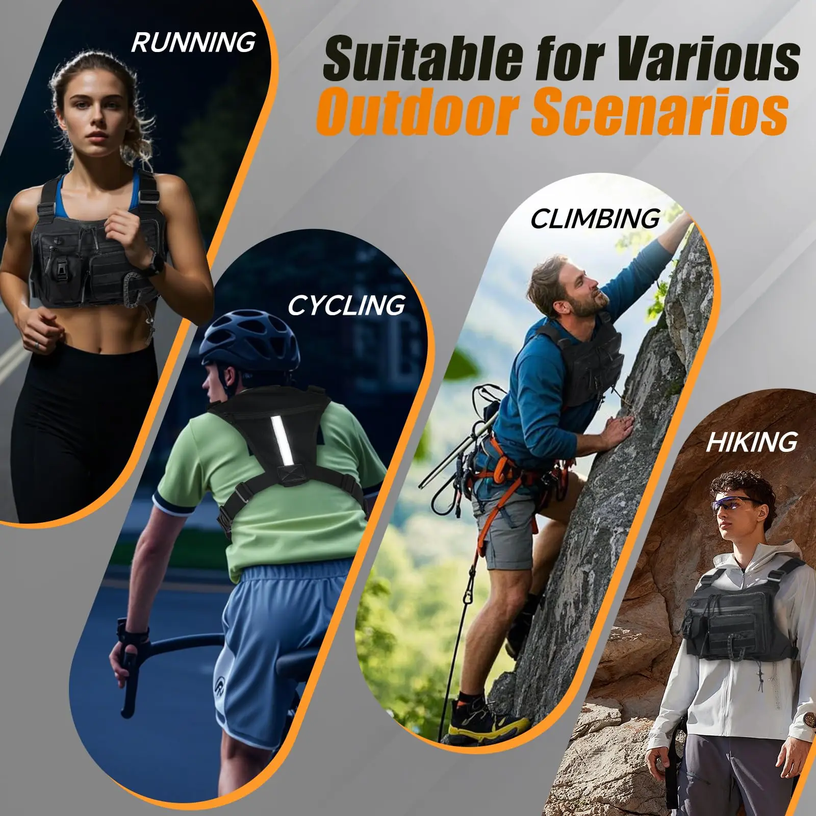 Bolso de Pecho EDC Táctico Antirrobo Impermeable para Aire Libre - imagen 4