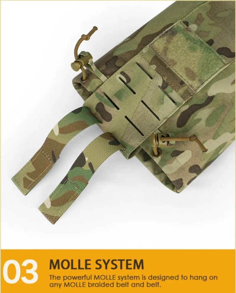 Bolsa táctica MOLLE plegable para basura y caída duradera compacta - imagen 3