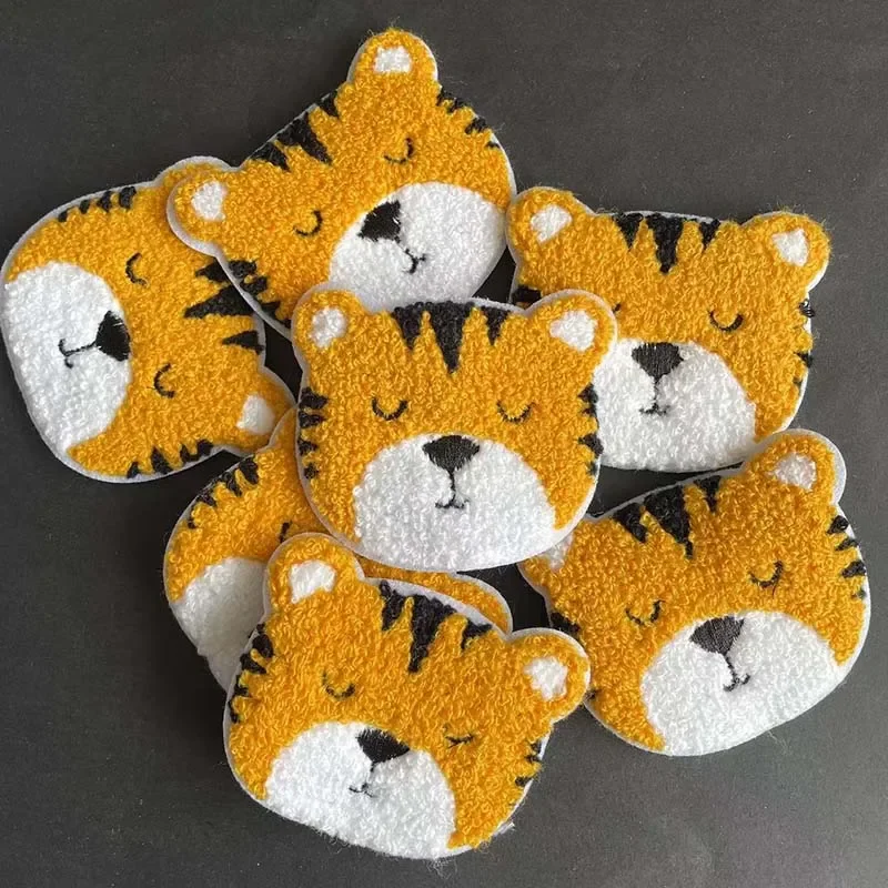 Parche bordado tigre rayas – apliques de coser para ropa y mochila