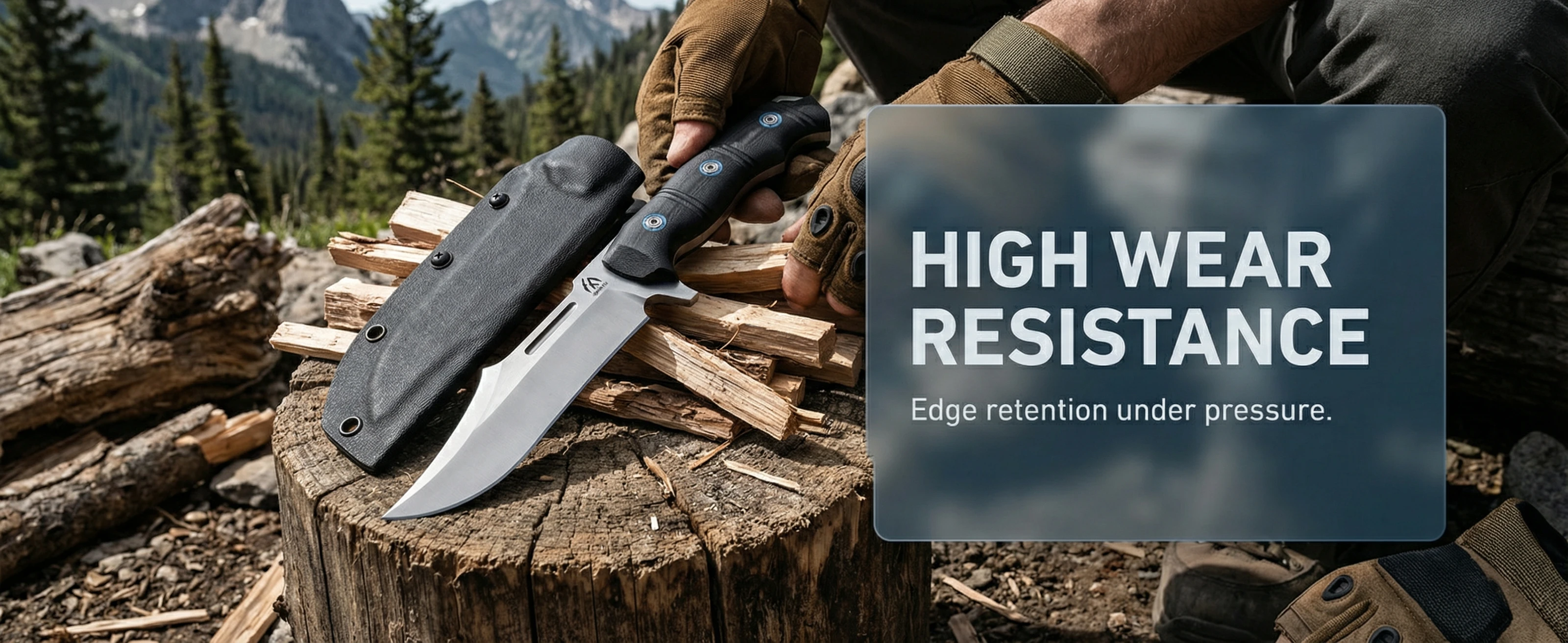 Cuchillo fijo táctico de acero para exteriores y emergencia - imagen 4