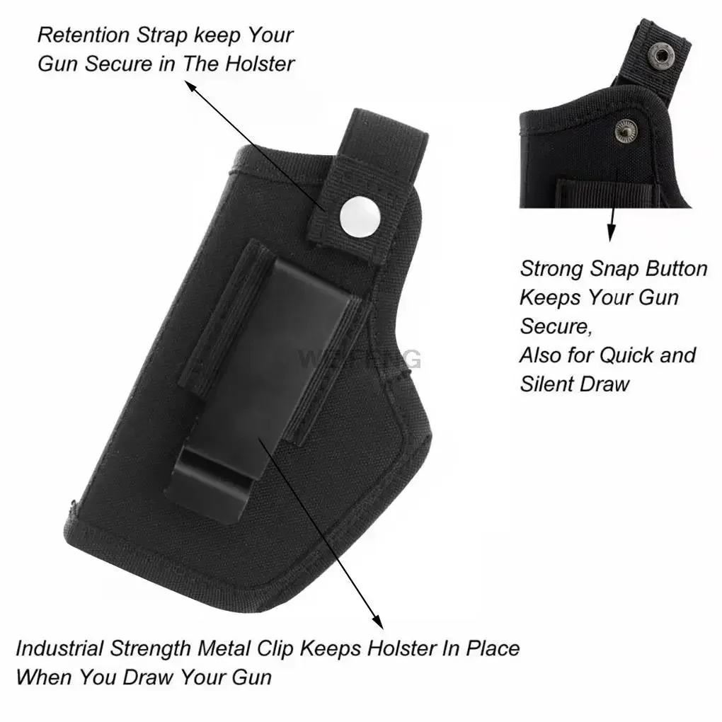 Funda táctica pistola IWB OWB oculta con clip acero inoxidable - imagen 5