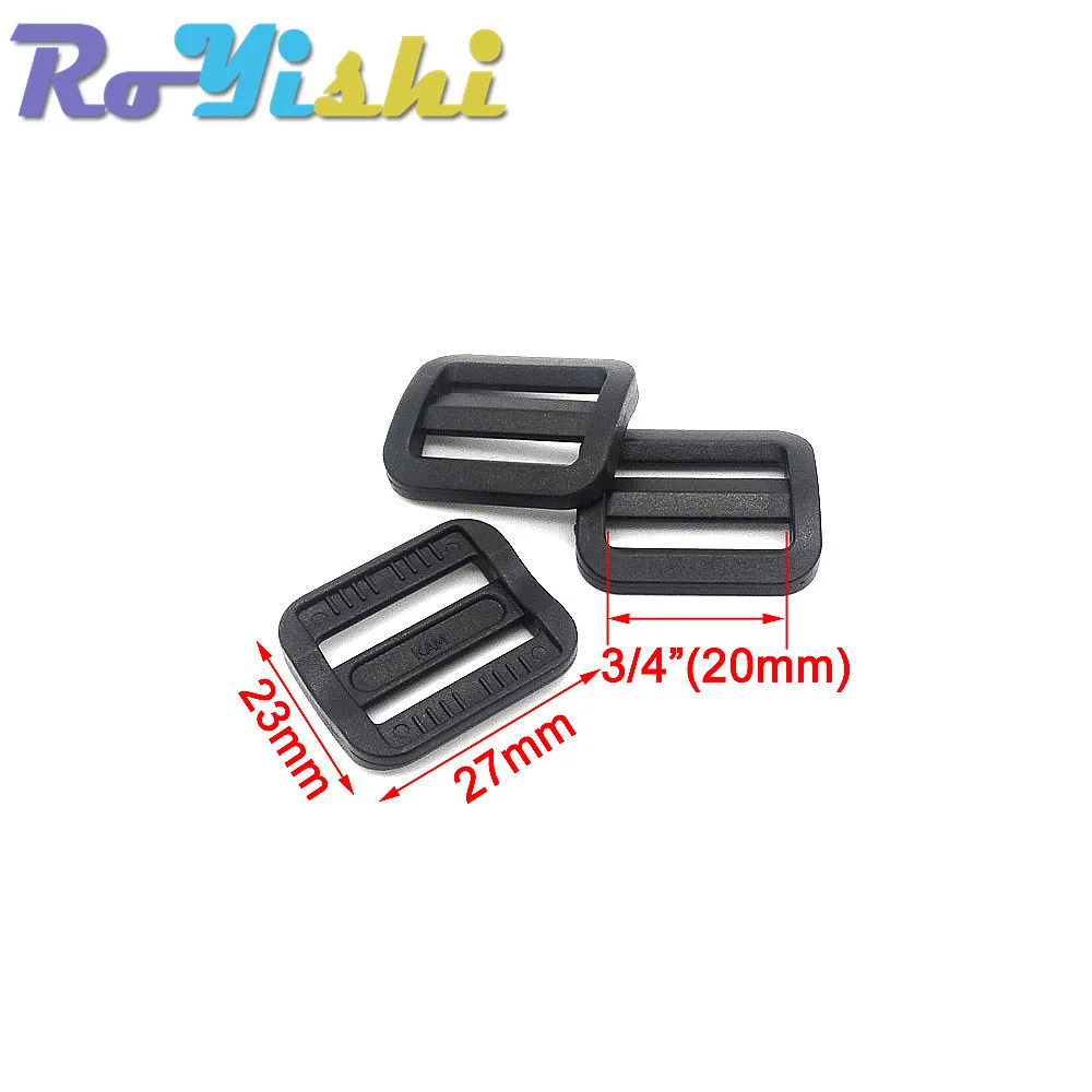 Hebilla ajustable triangular negra – Para correas tácticas de equipamiento - imagen 2