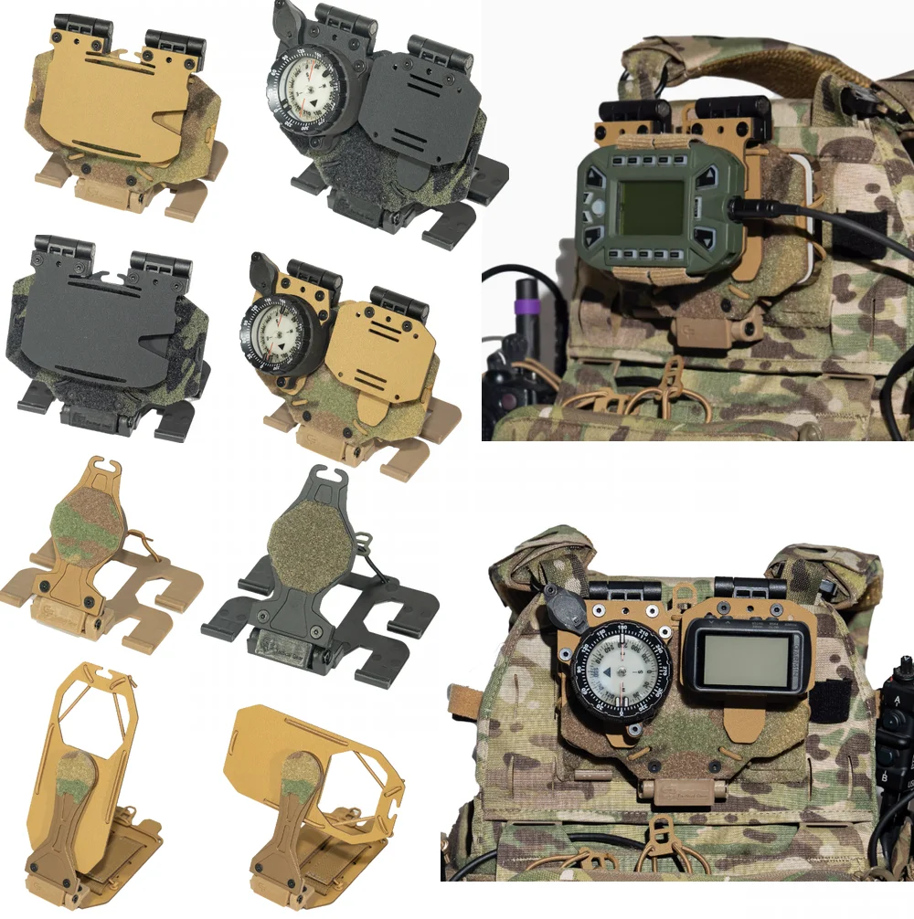 Panel de navegación MOLLE para chaleco táctico, soporte pecho - imagen 3