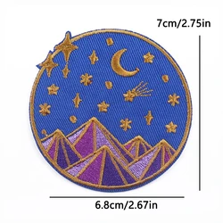 Parche bordado de montaña para coser en chaquetas y mochilas