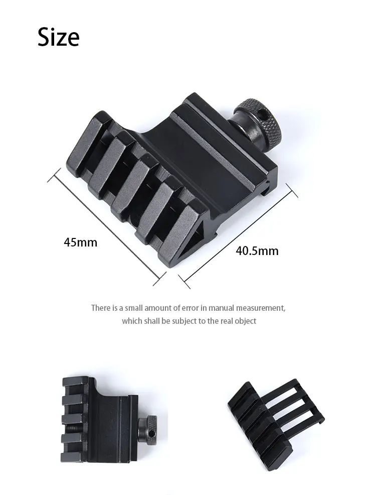 Detalle del montaje offset Picatinny para airsoft