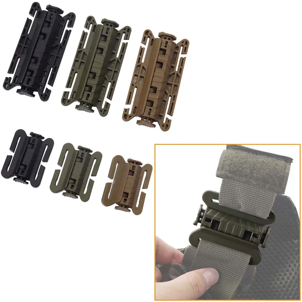 Juego hebillas liberación rápida chaleco táctico correas hombro - imagen 3