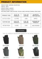Funda tactica Glock cinturon de liberacion rapida para pistola