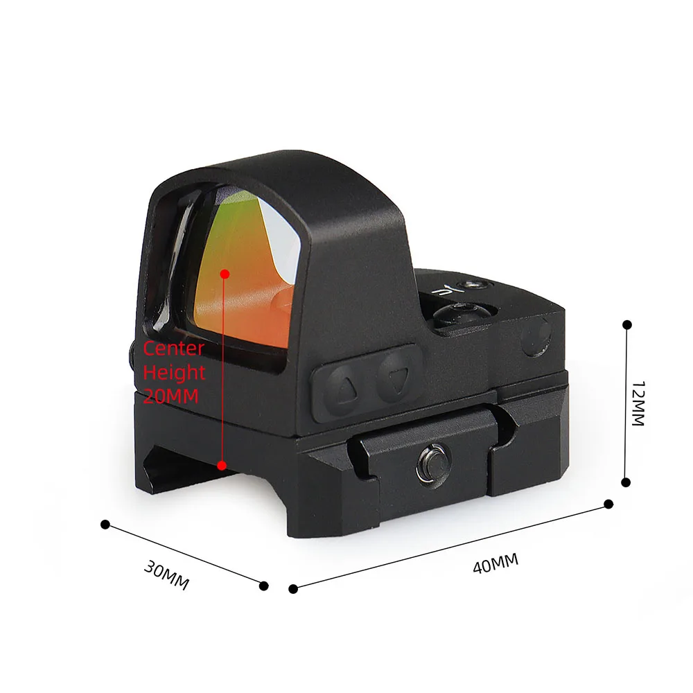 PPT Mini mira punto rojo holográfica con montaje ancho Co-Witness - imagen 2