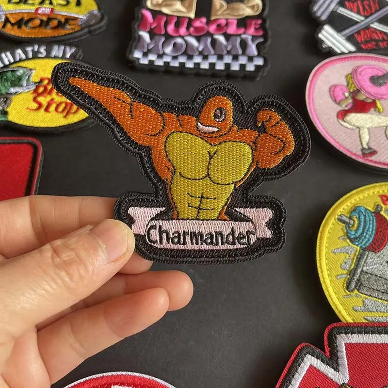 Parche táctico bordado sentadilla – emblema fitness - imagen 2