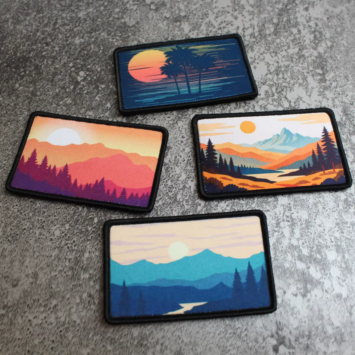 Parche estampado paisaje montaña oso polar – Aventura para mochila - imagen 2