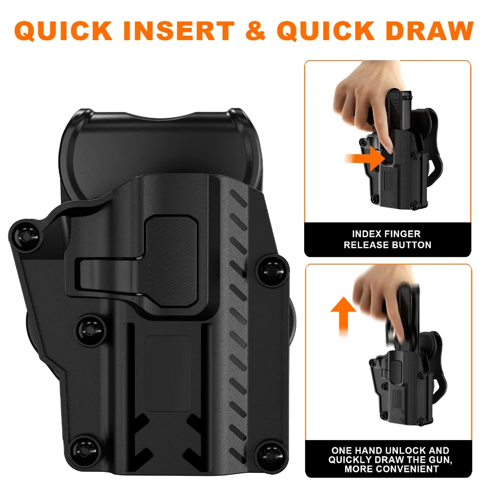 Funda de pistola táctica universal oculta, extracción rápida - imagen 3