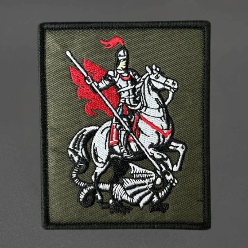 Parche táctico bordado San Jorge con velcro para chaleco y mochila - imagen 2