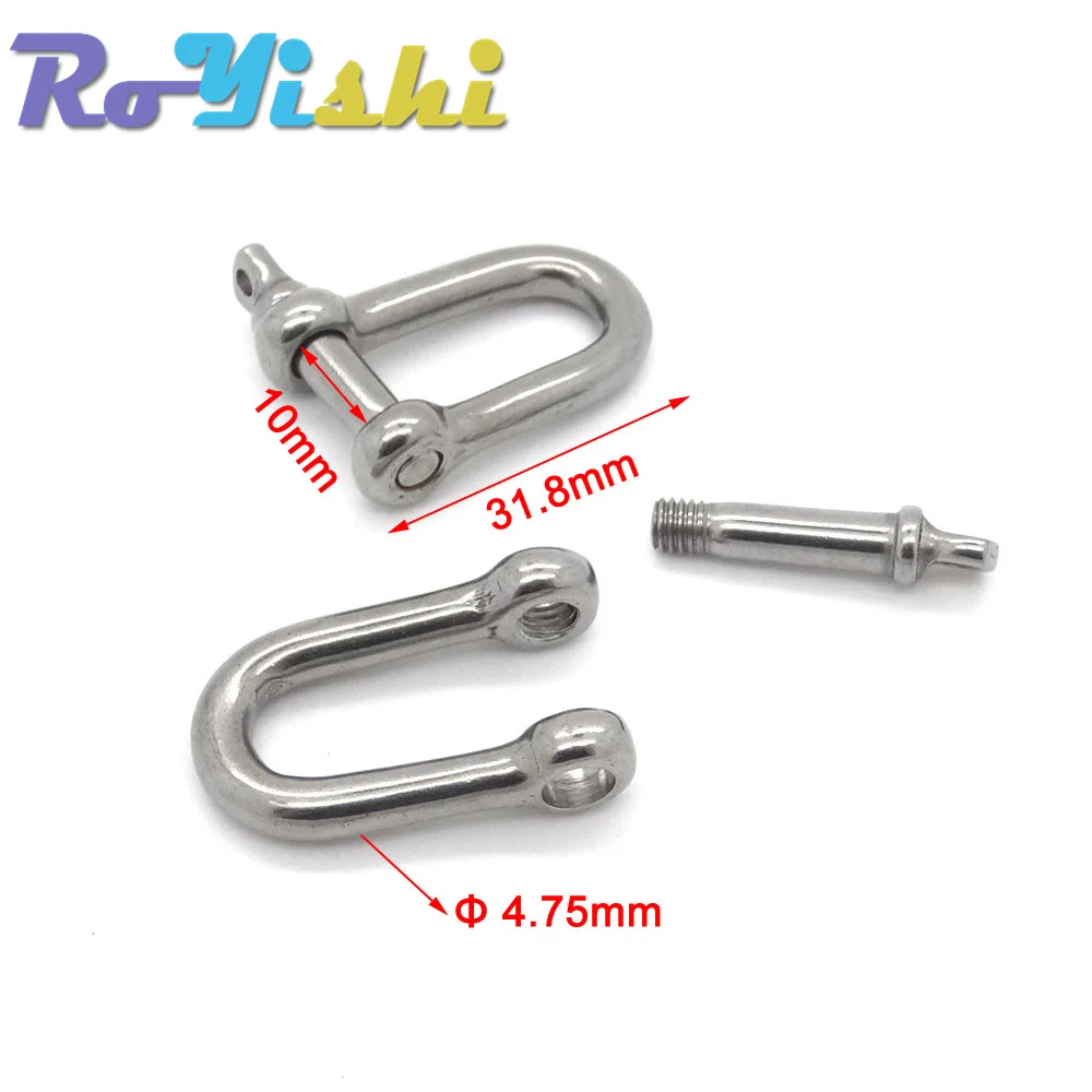 Grillete de anclaje visto de frente