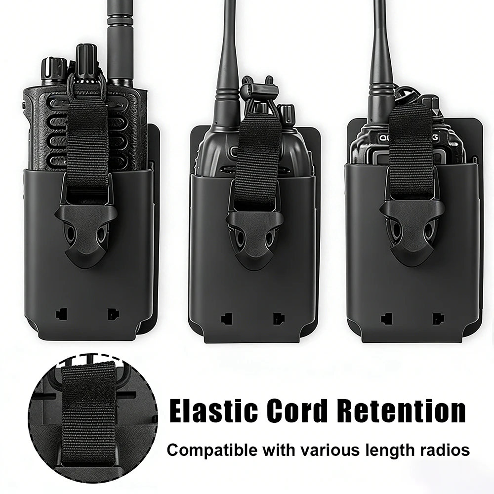Funda para walkie-talkie TPU MOLLE giratoria 360° con clip - imagen 4