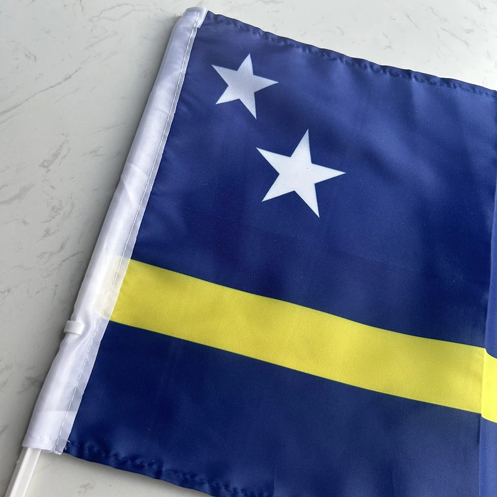 Bandera Curazao para coche de poliéster – banderín de ventana