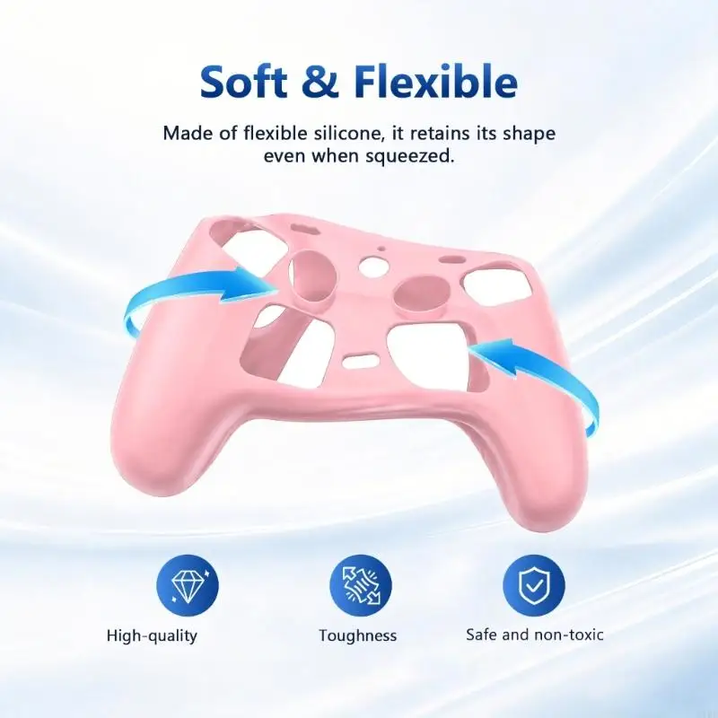 Controlador inalámbrico con funda de silicona antiarañazos para juegos - imagen 3