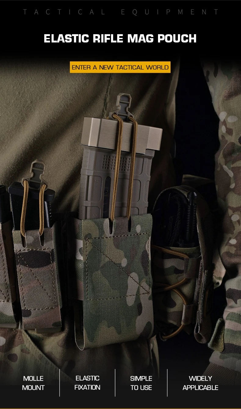 Bolsa táctica elástica con diseño abierto