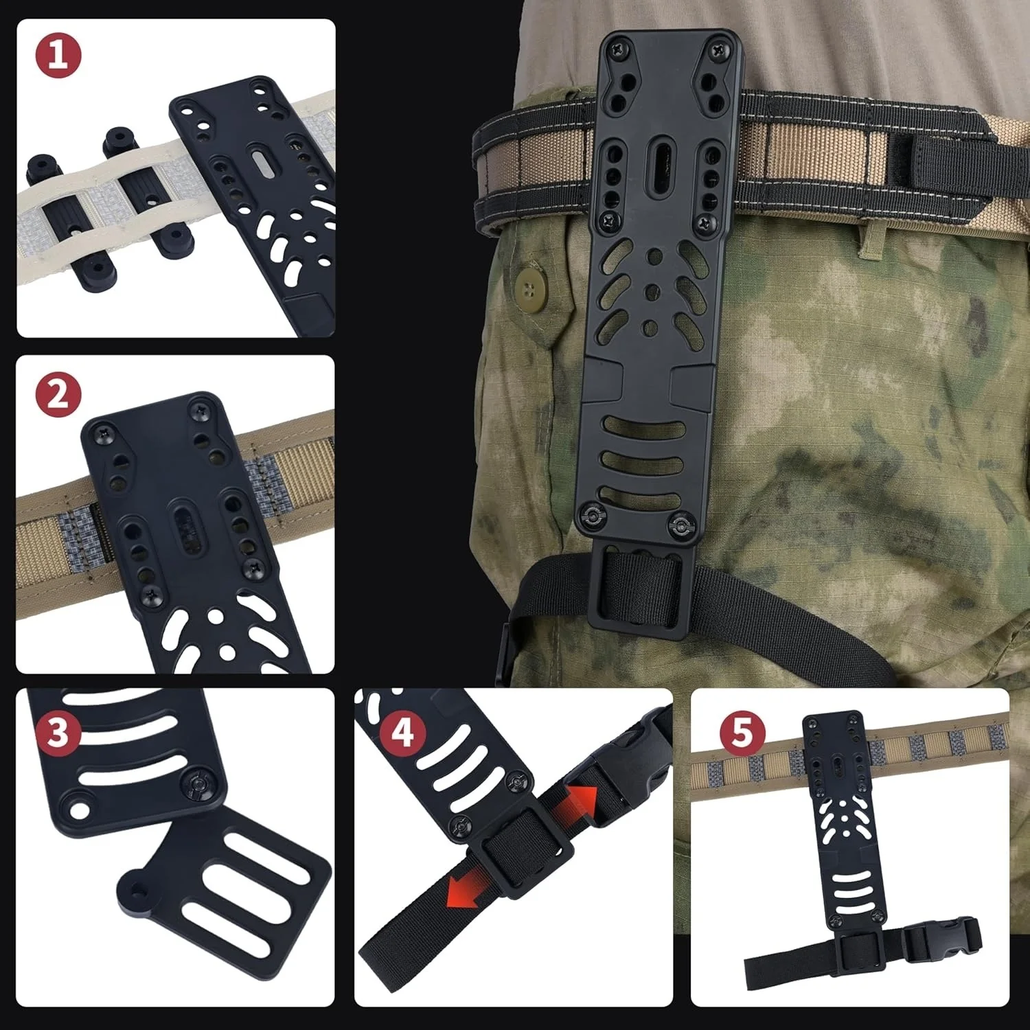 QLS adaptador funda pistola táctica MOLLE cinturón - imagen 5