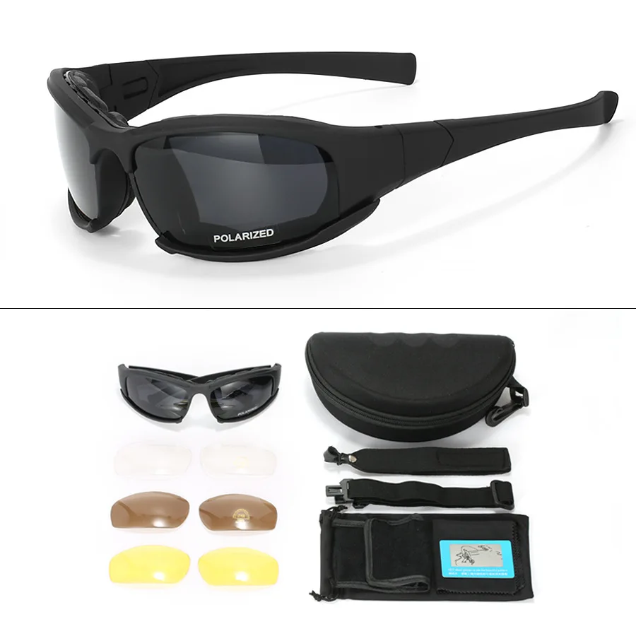 Gafas tácticas polarizadas antiviento y antipolvo intercambiables - imagen 3