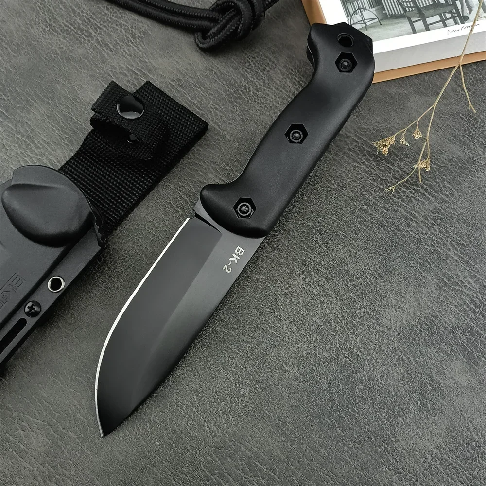 Cuchillo de hoja fija con mango de fibra de nailon