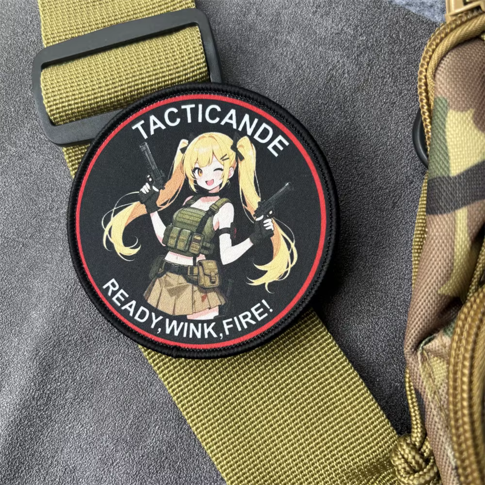 Parche táctico anime infantil con gancho y bucle para ropa