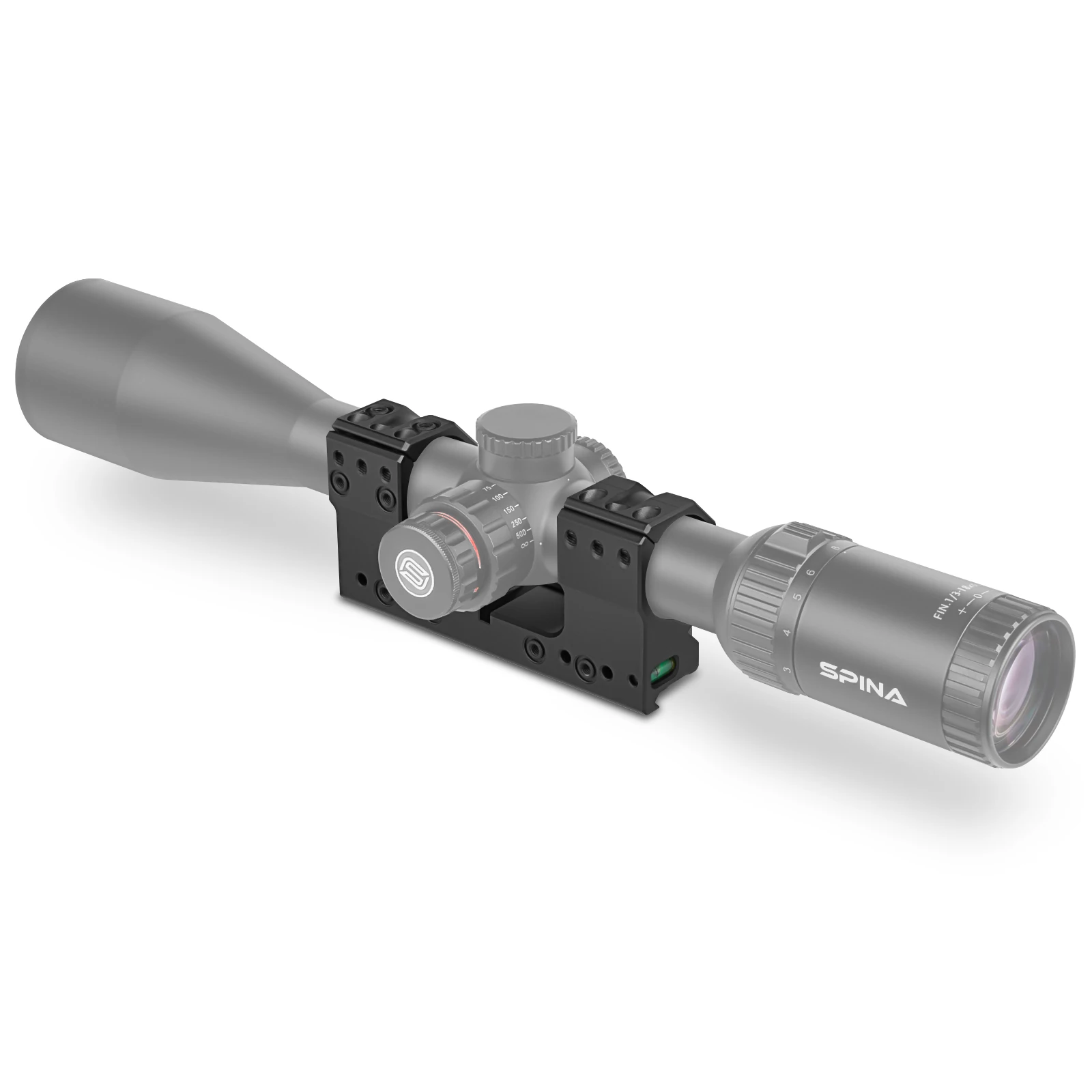 Soporte SPINA OPTICS vista lateral con anillos 30mm