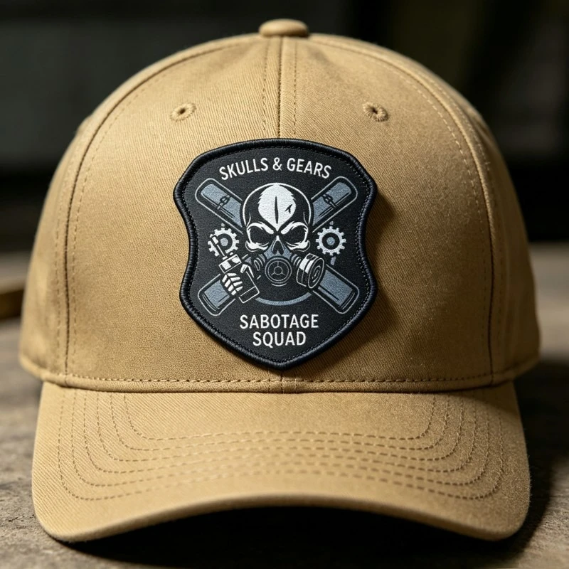 Skulls & Gears Parche táctico gancho-bucle Brigada Sabotaje mochilas - imagen 4