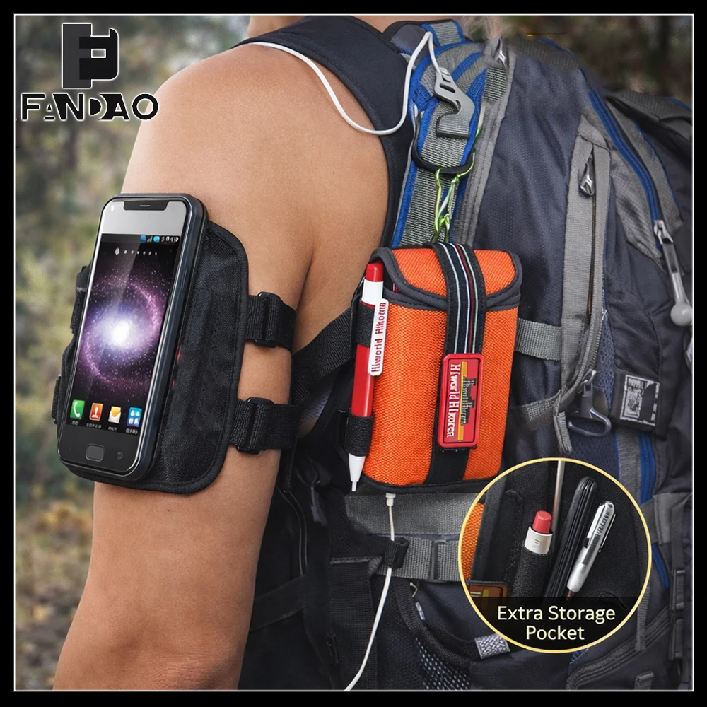 Brazalete táctico ajustable para móvil deportivo correr y senderismo