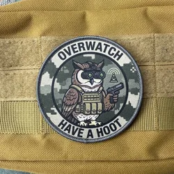 Parche táctico búho con velcro – distintivo militar para mochila