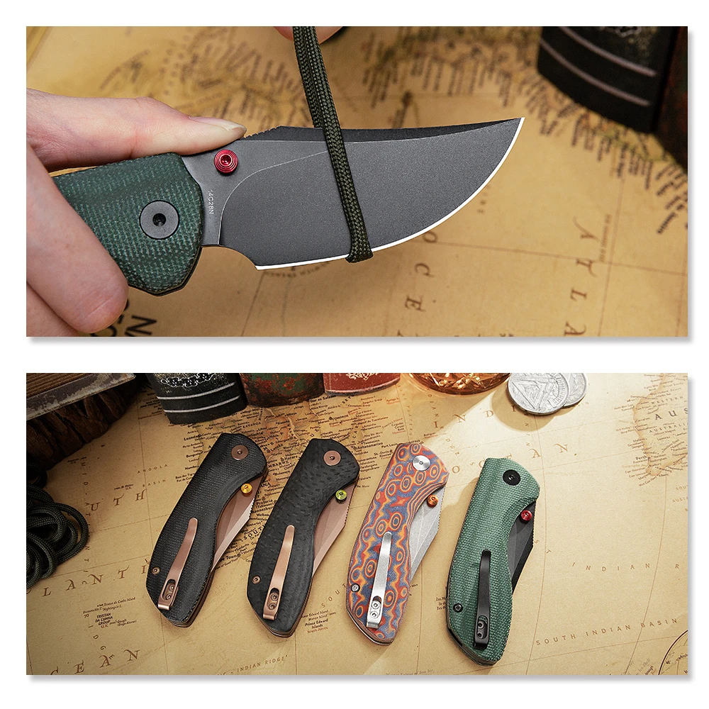 Cuchillo plegable TRIVISA Hippo-GM de acero 14C28N y Micarta - imagen 2