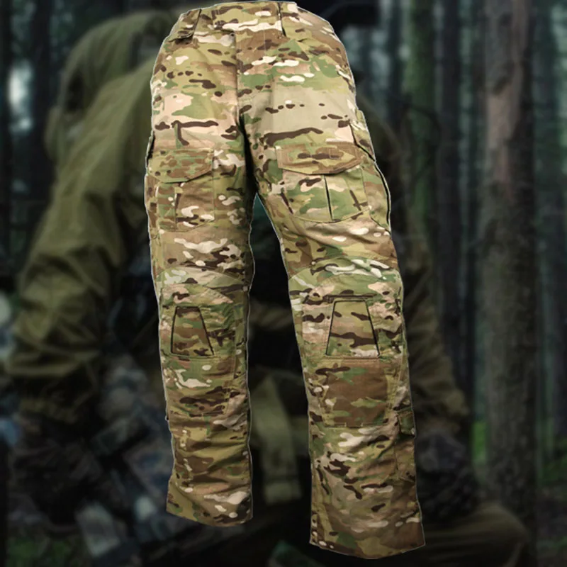 Pantalón táctico camuflaje para nieve, vista completa