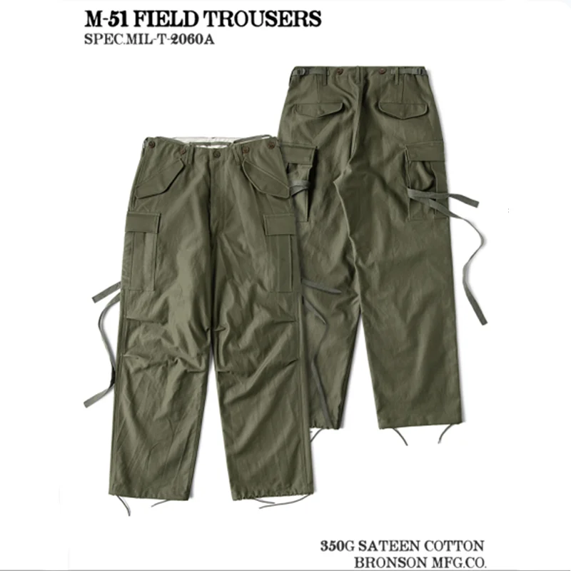 Pantalón de campo M-51 satén – Pierna ancha con múltiples bolsillos - imagen 2