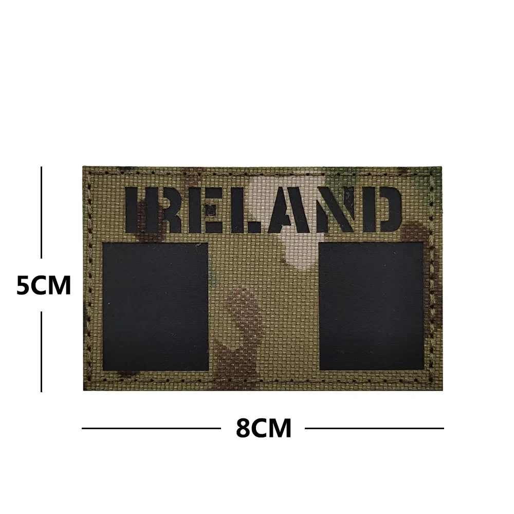Parches bordados irlandeses en diferentes acabados
