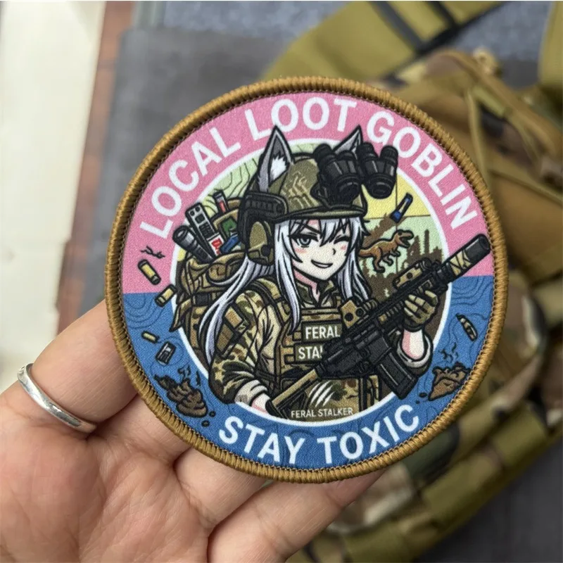 Parche táctico militar anime para mochila y brazalete con velcro
