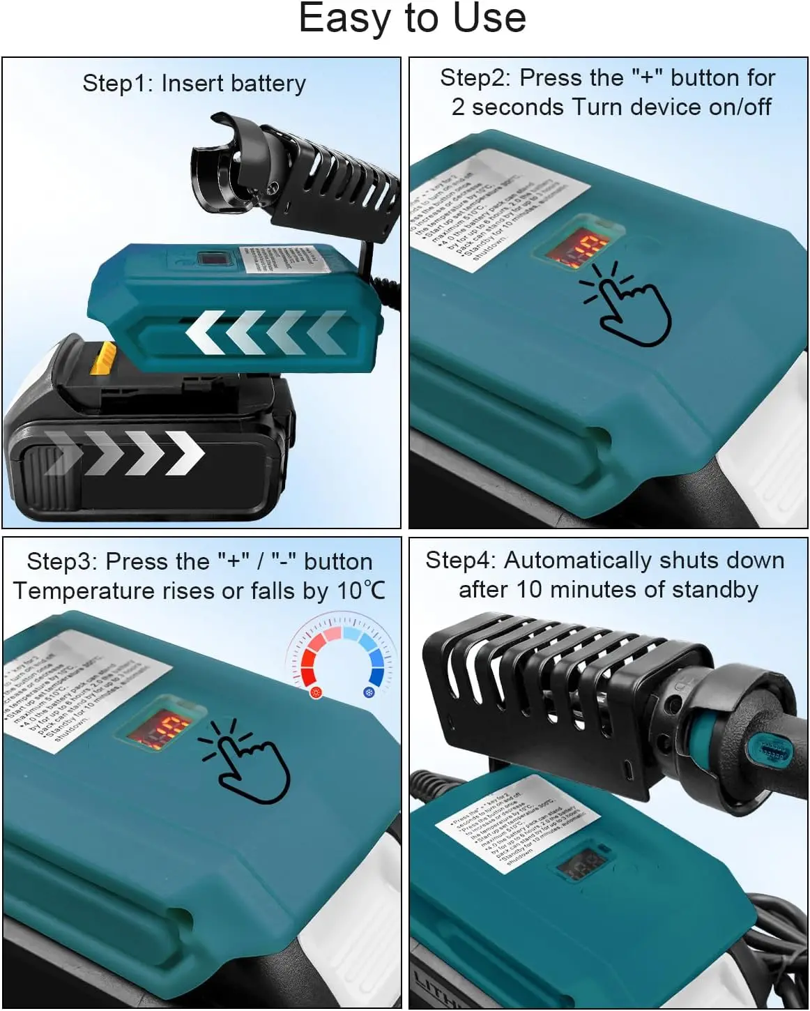 Makita soldador inalámbrico de batería ion-litio para electrónica - imagen 5