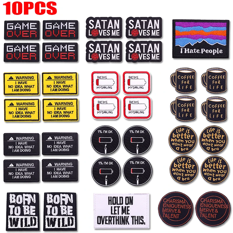 Parches bordados personalizados con texto y eslógan para ropa táctica