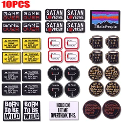 Parches bordados personalizados con texto y eslógan para ropa táctica