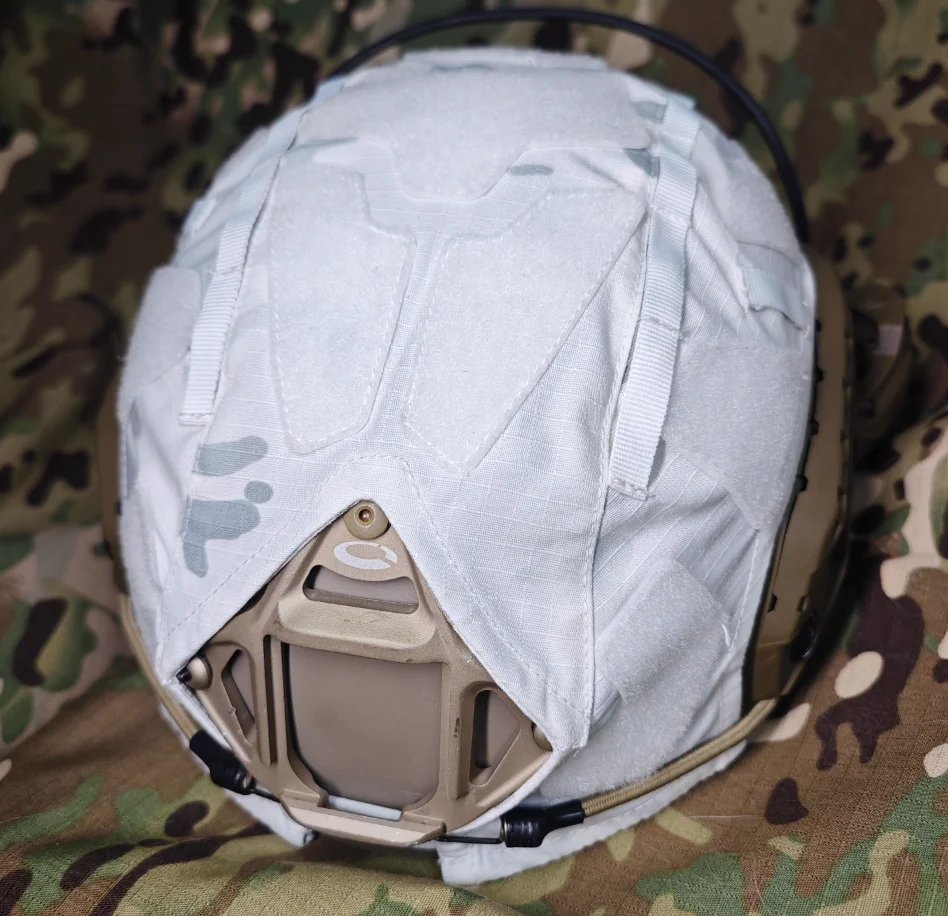 Funda para casco táctico SF camuflaje nieve cubierta tela rápido - imagen 5