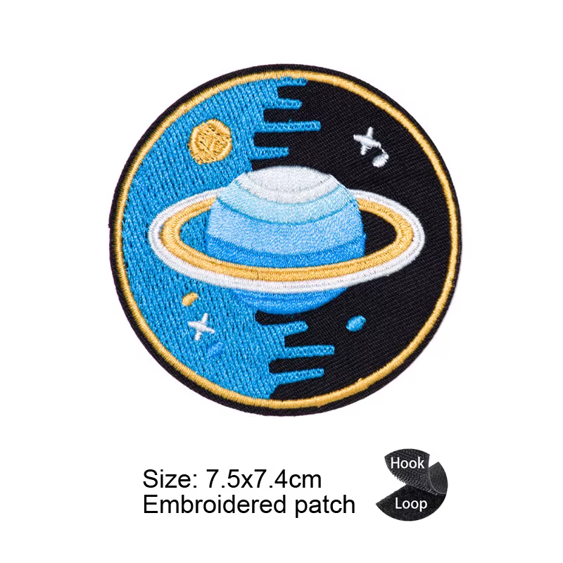 Parche bordado táctico astronauta en relieve espacio para chaqueta