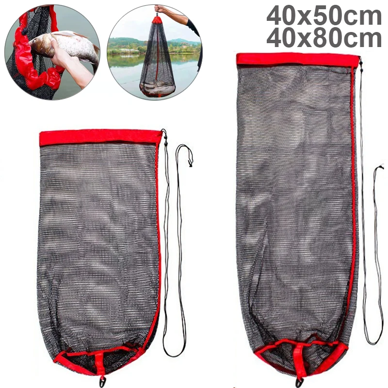 Red de pesca malla gruesa plegable con cordón para peces pequeños