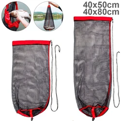 Red de pesca malla gruesa plegable con cordón para peces pequeños