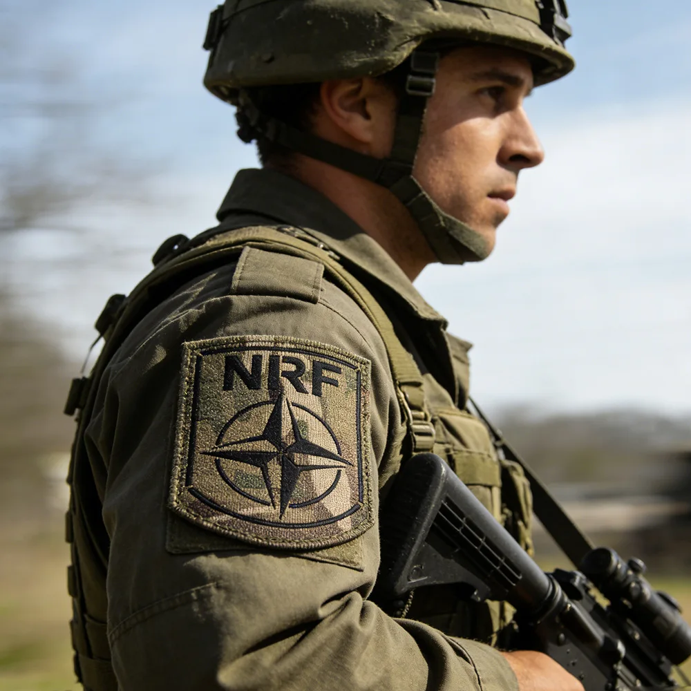 Parche reflectante táctico corte láser OTAN NRF Camou Morale velcro - imagen 4