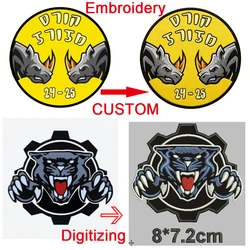 Parche bordado calavera – Insignia termoadhesiva para chaleco