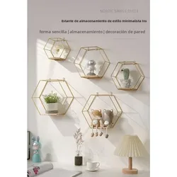 Estantes de hierro forjado para pared, repisa decorativa