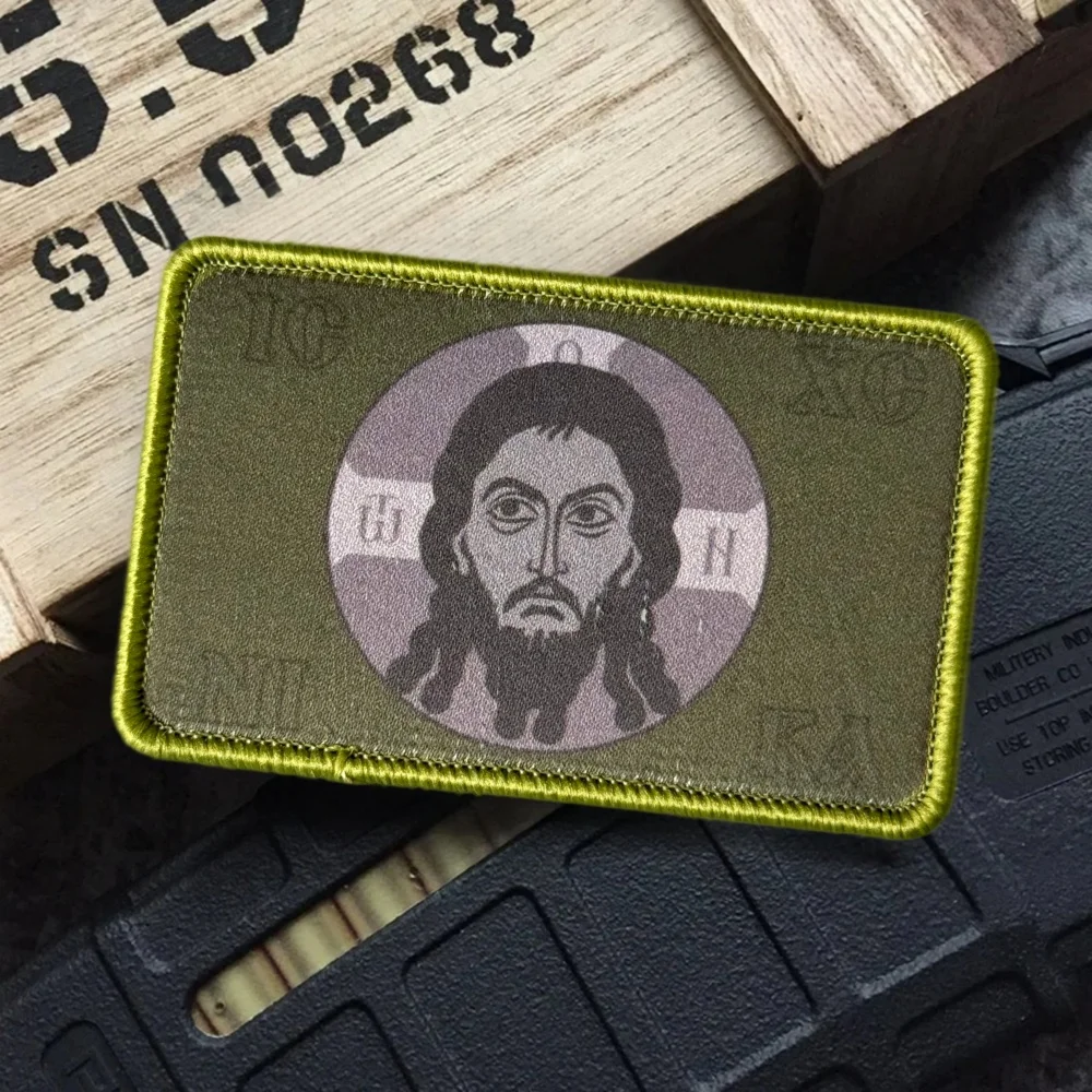 Parche táctico militar con icono chevron gancho-bucle