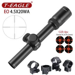 Mira telescópica táctica T-EAGLE 4.5x20WA retícula iluminada rojo/verde