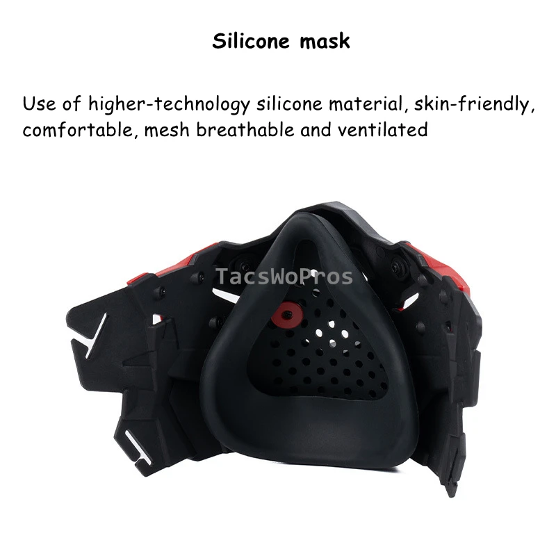 Máscara táctica paintball media cara para protección facial - imagen 3