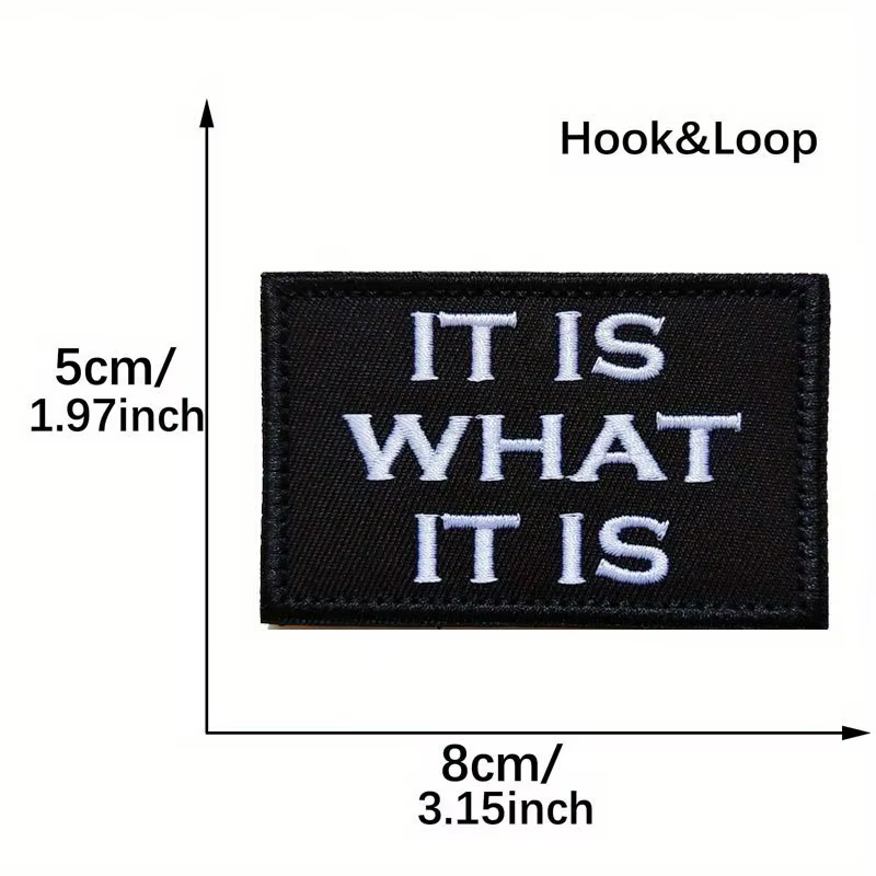 Parche velcro táctico IT IS WHAT – Moral militar mochila MOLLE - imagen 3